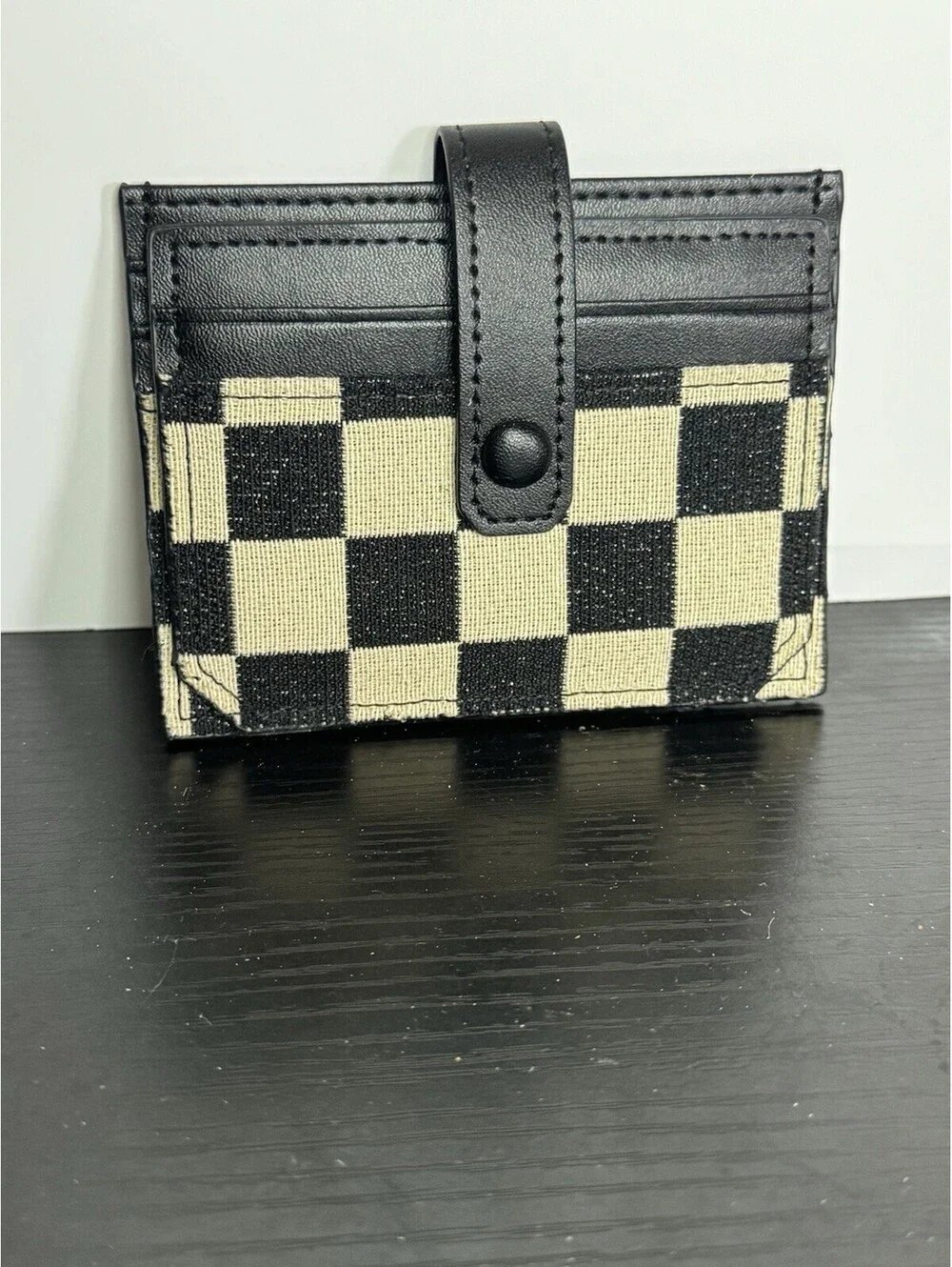 NEW Checkered Card Holder Wallet